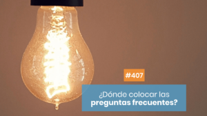 Dónde colocar preguntas frecuentes