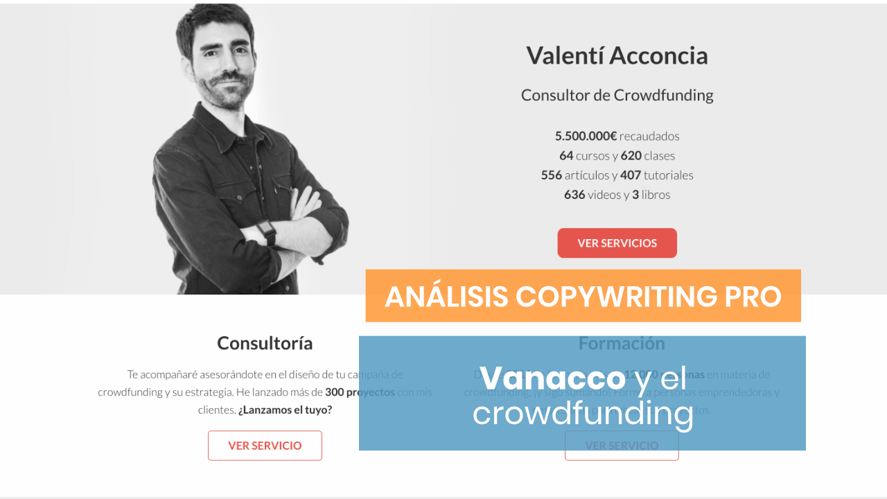Análisis de Copywriting Pro de Vanacco