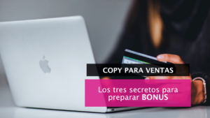 Cómo redactar bonus de venta