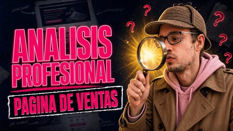 Copywriter profesional analiza página de ventas